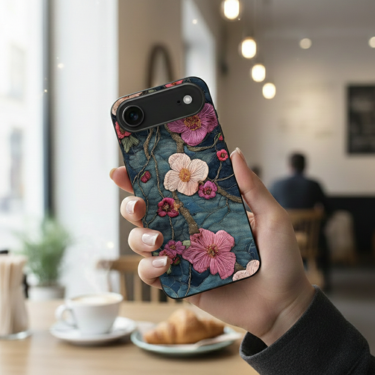 Floral Embroidery iPhone Cover