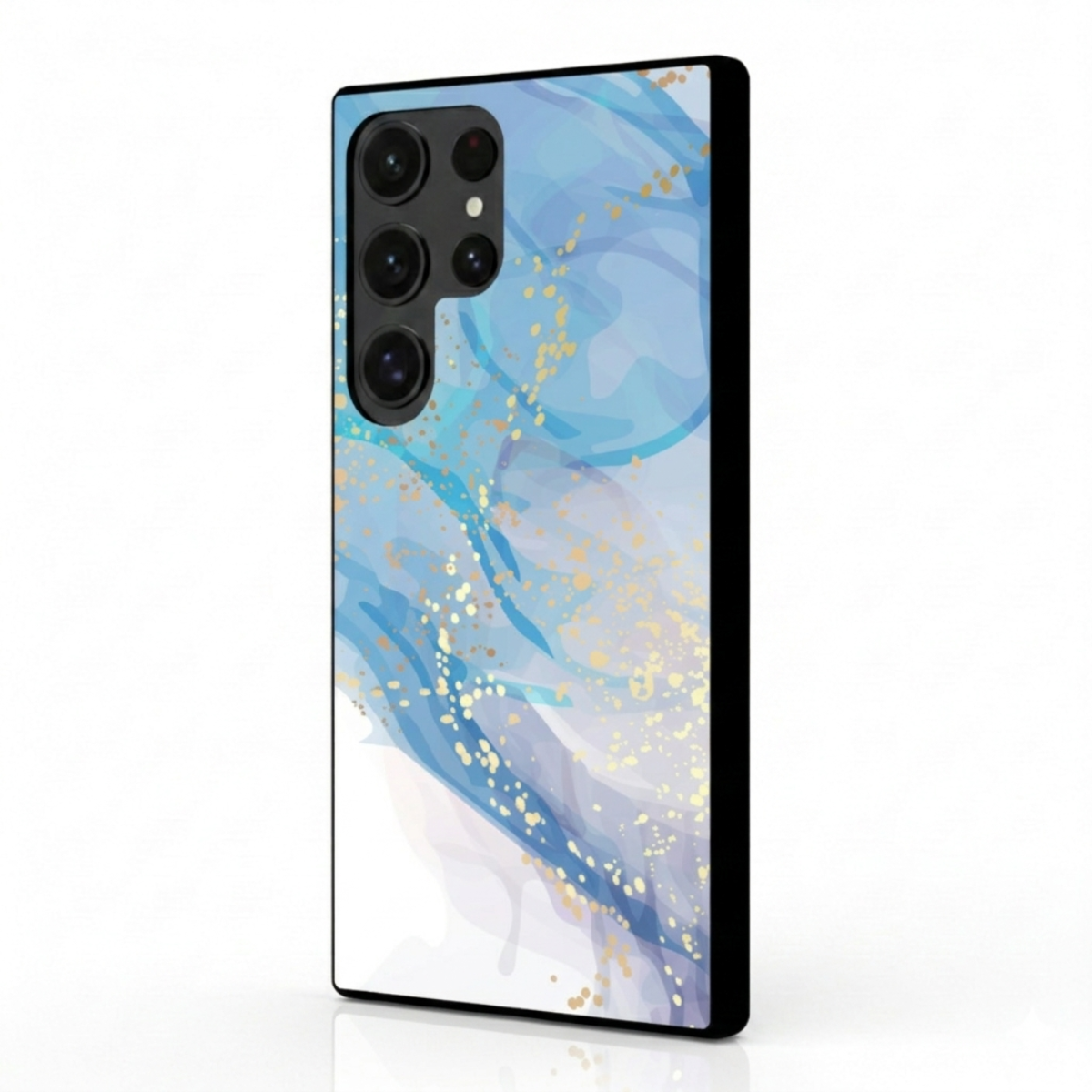 Blue Watercolor Marble Samsung Phone Cover