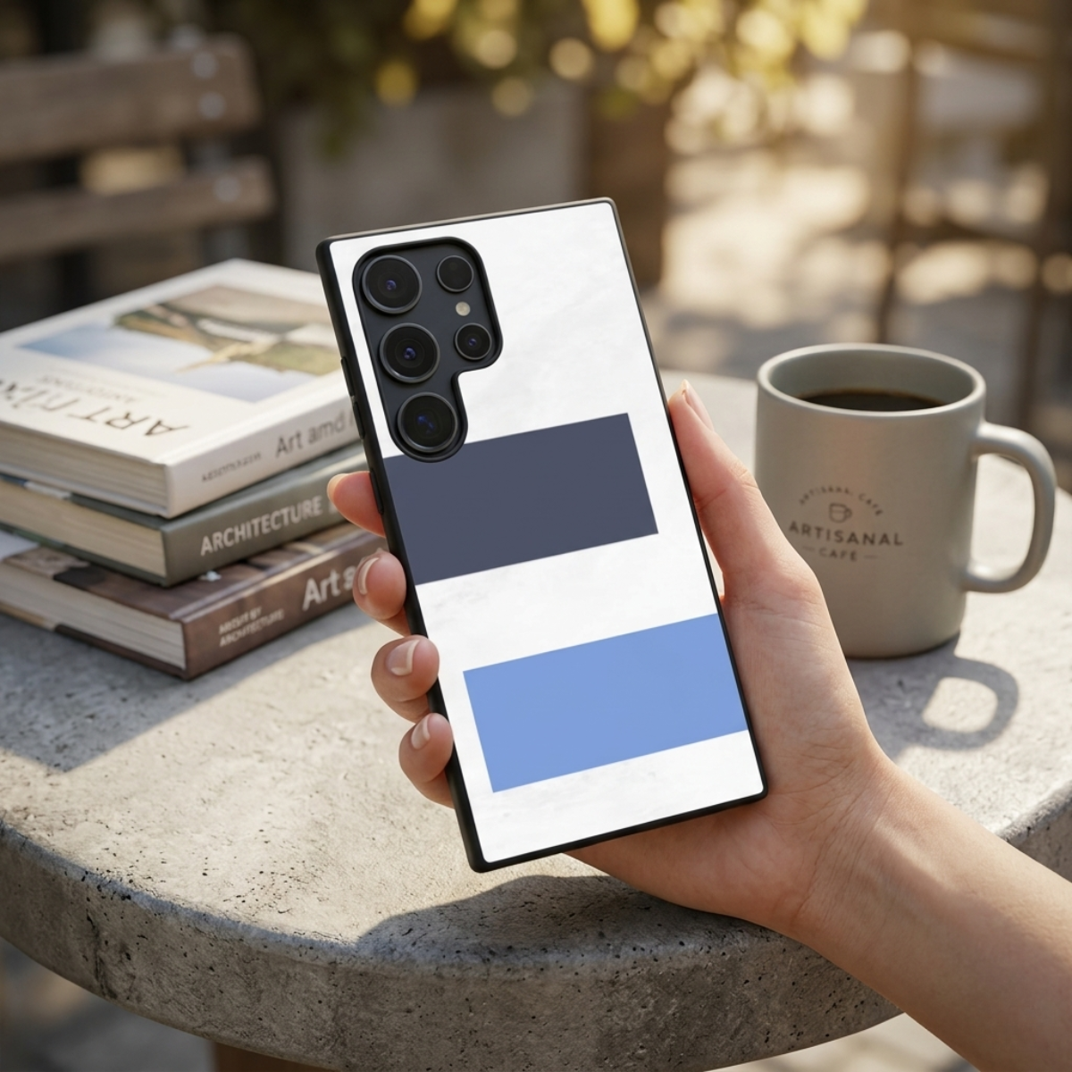 Blue & White Aesthetic Samsung Phone Cover