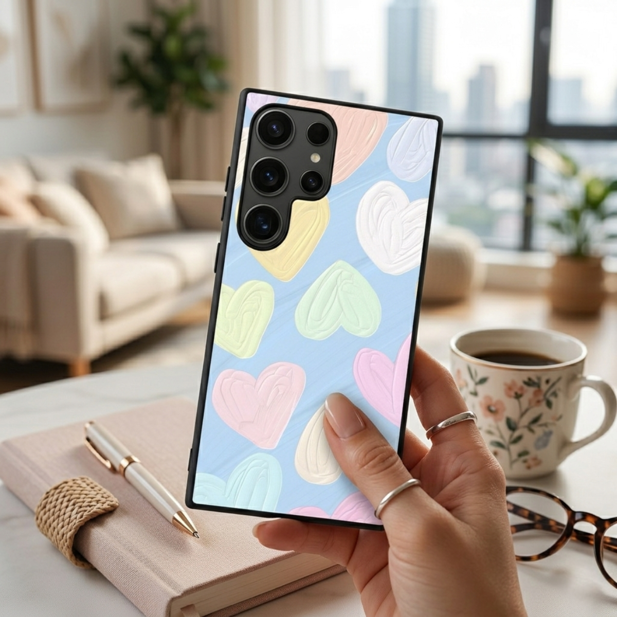Pastel Heart Samsung Phone Cover