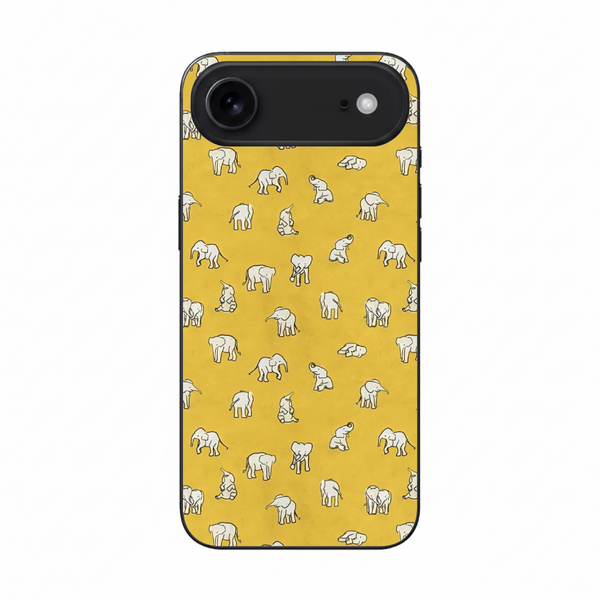 Baby Elephants Yellow iPhone Cover