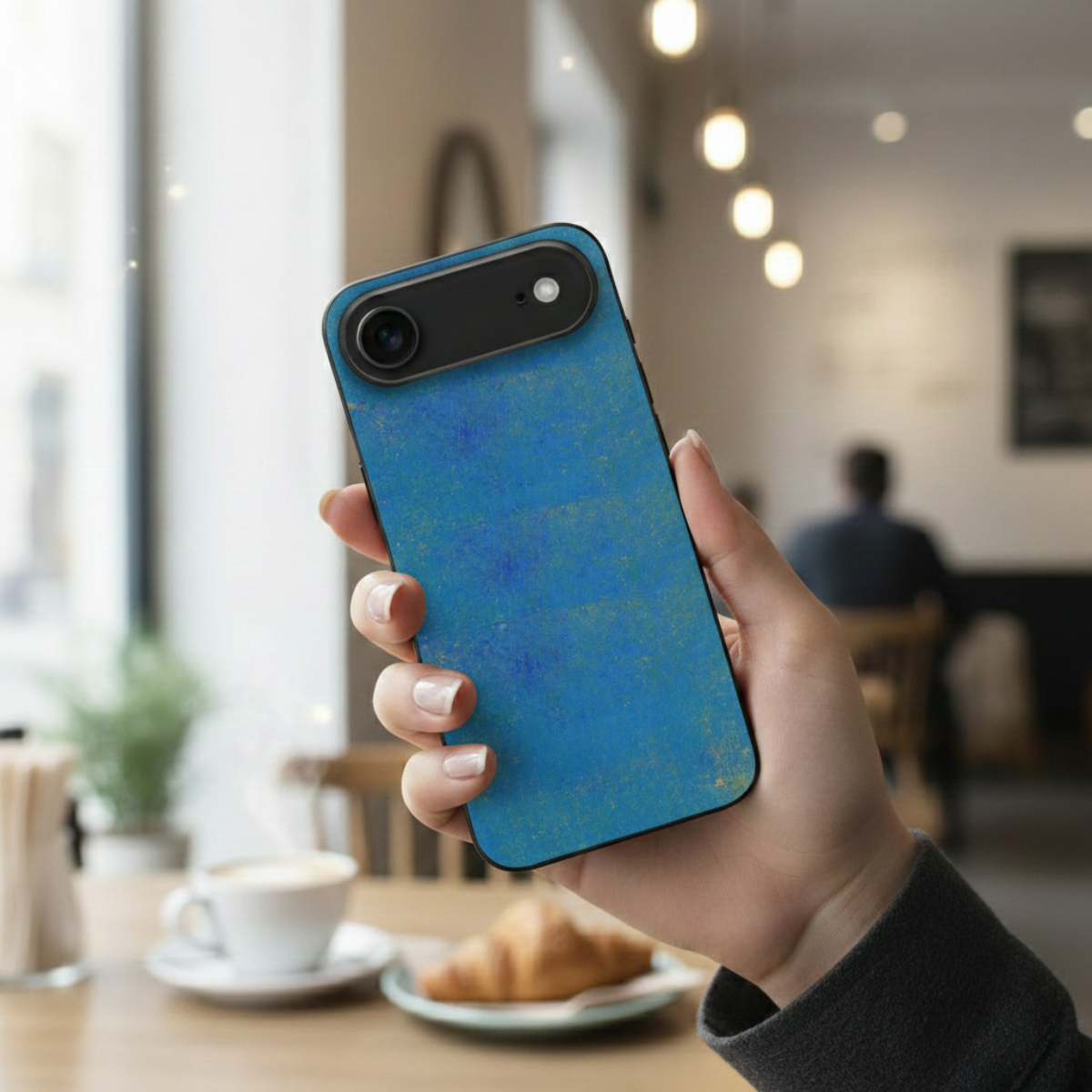 Spattered Blue iPhone Cover