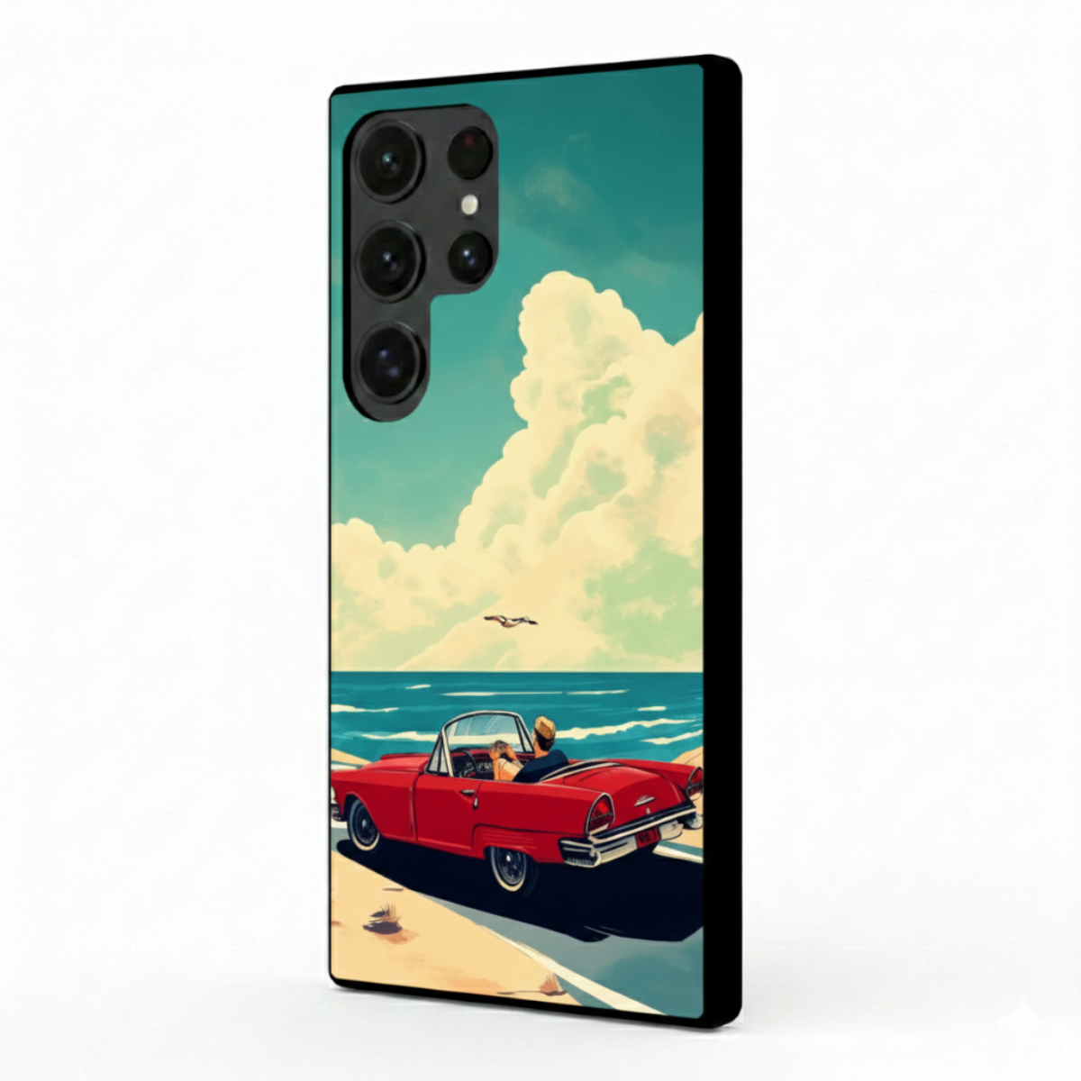 Retro Red Car Samsung Phone Cover