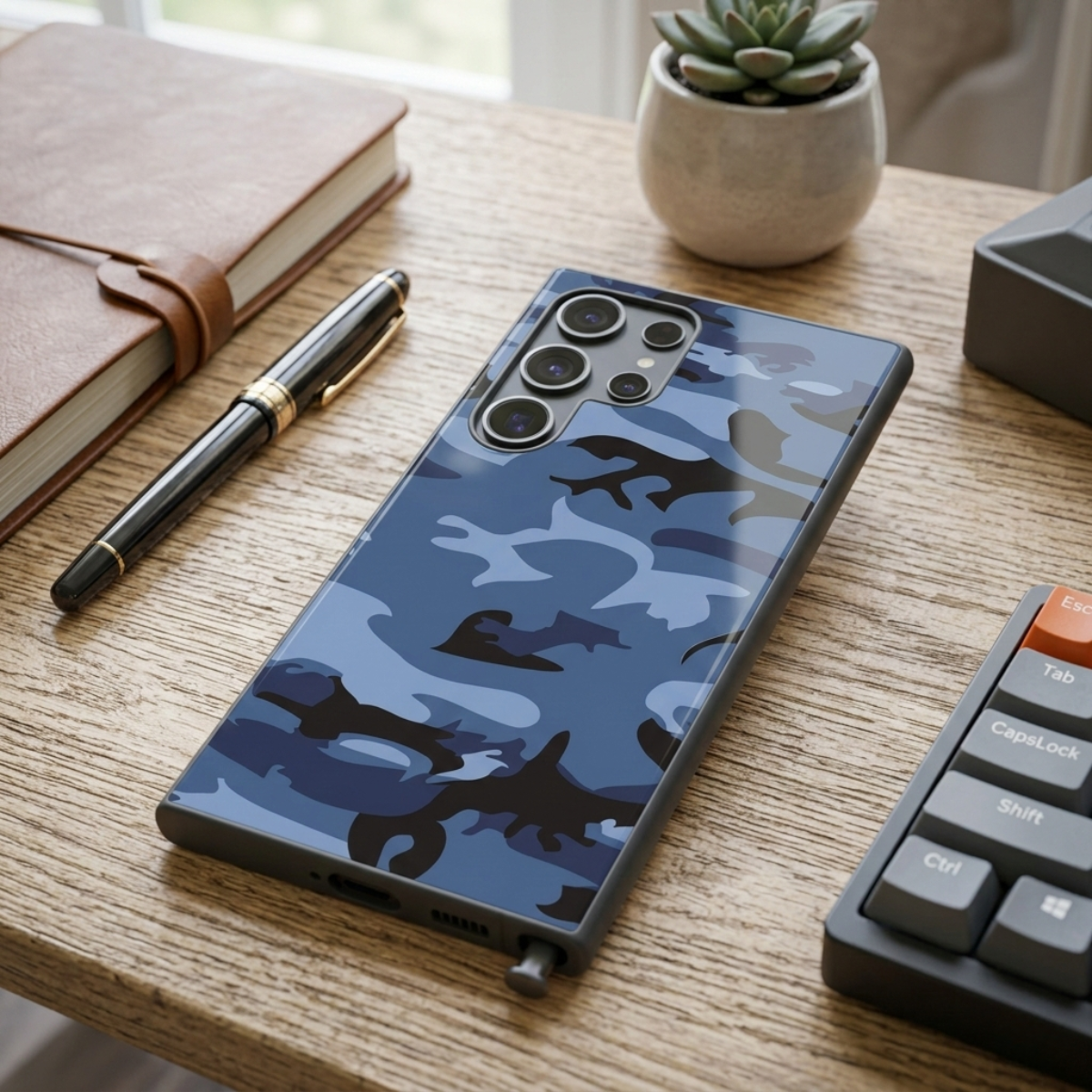 Blue Ocean Camouflage Samsung Phone Cover