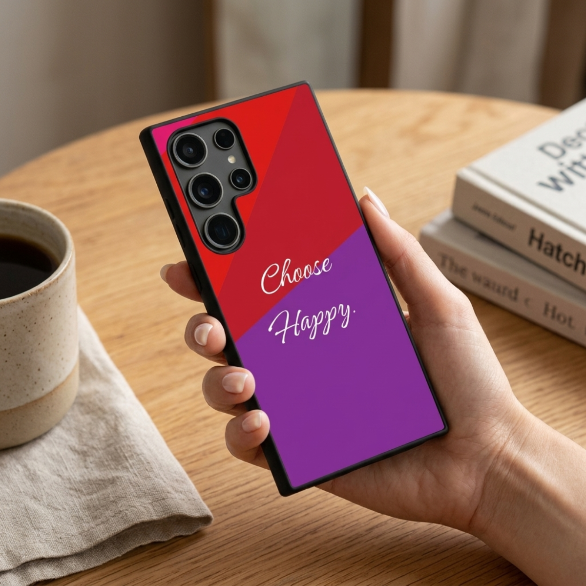 Choose Happy Quote Samsung Phone Cover
