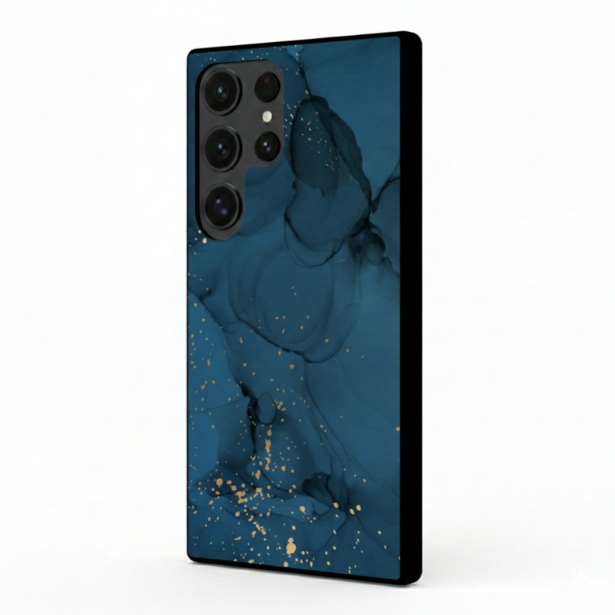 Navy Blue Marble Samsung Phone Cover